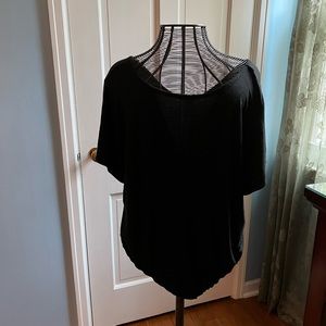 Black bodysuit onesie with flare sleeve